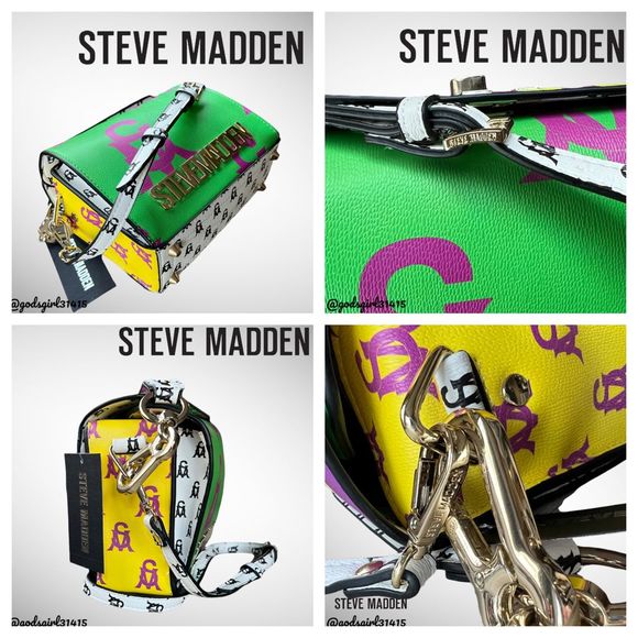 NWT 🦄 Steve Madden BKinder Green Multi Crossbody Bag Purse (BSpeedy Mini) - Picture 7 of 12